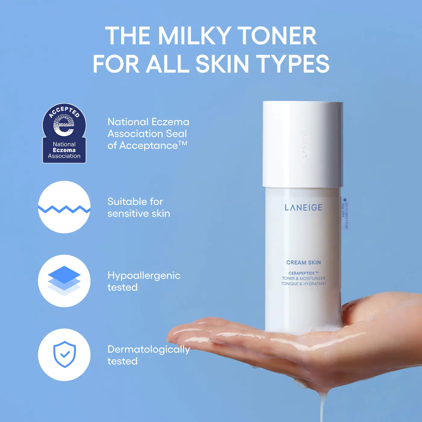 Pre Venta: Laneige | Cream Skin Milky Toner with Ceramides & Peptides for Nourishing Hydration