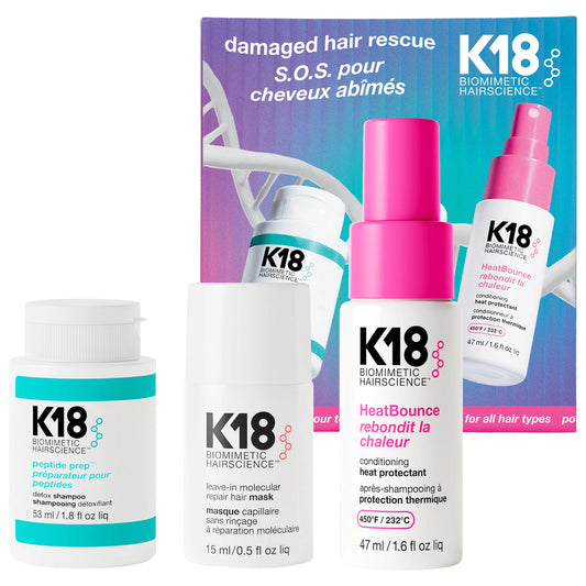 Pre Venta: K18 Biomimetic Hairscience | Damaged Hair Rescue Minis Gift Set