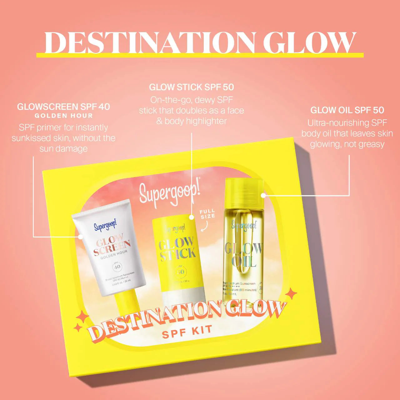 Pre Venta: Supergoop! | Destination Glow SPF Kit