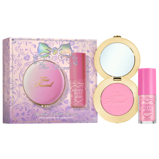 Pre Venta: Too Faced | Dream A Little Dream Makeup Gift Set: Cloud Crush Blush & Kissing Jelly Lip Oil