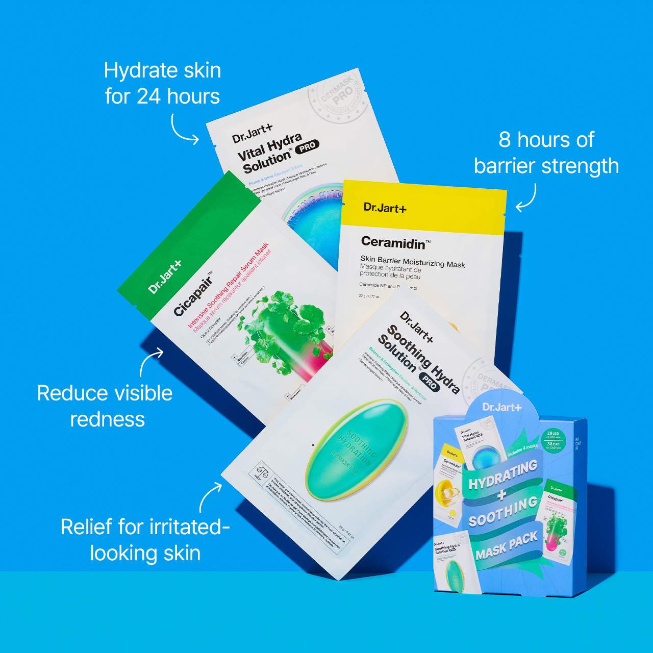Pre Venta: Dr. Jart+ | Hydrating & Soothing Face Mask Value Set