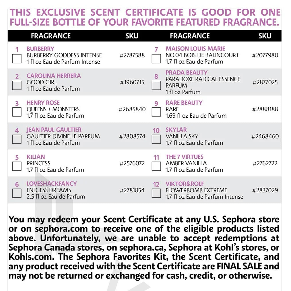 Pre Venta: Sephora Favorites | Perfume Sampler Set with Floral & Vanilla Perfumes