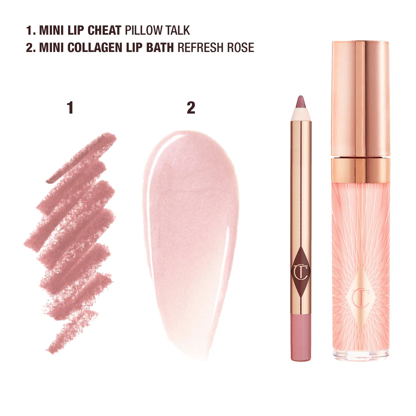 Pre Venta: Charlotte Tilbury | Mini Glossy Pink Lip Gloss + Lip Liner Set