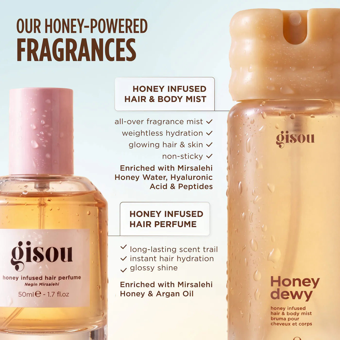 Gisou | Honey Dewy Honey Infused Hair & Body Mist