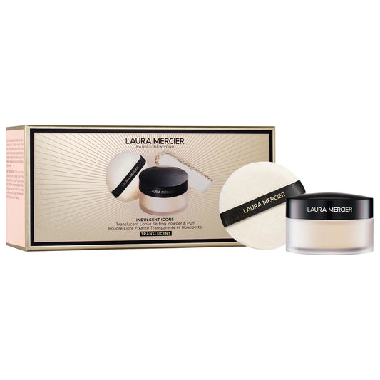 Pre Venta: Laura Mercier | Indulgent Icons Translucent Loose Powder & Velour Puff Duo Gift Set