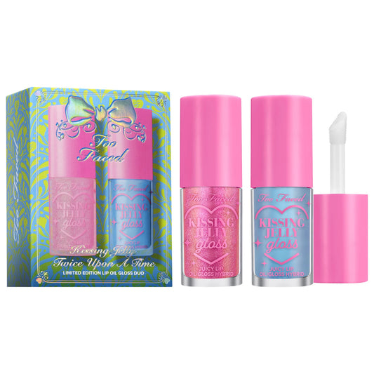 Pre Venta: Too Faced | Kissing Jelly Twice Upon A Time Lip Oil Gloss Duo Makeup Gift Set