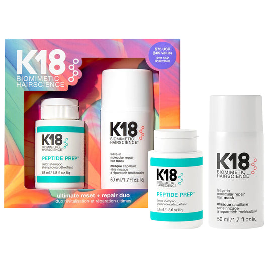 Pre Venta: K18 Biomimetic Hairscience | Ultimate Reset + Repair Hair Mask and Shampoo Value Set