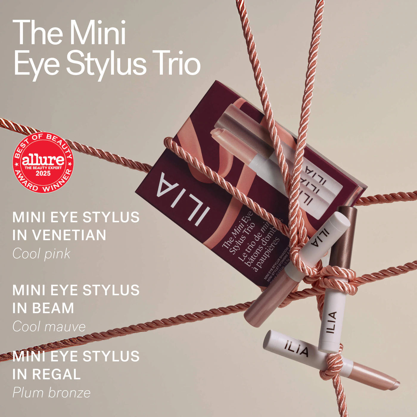 Pre Venta: Ilia | Mini Eye Stylus Trio - Eyeshadow Stick Gift Set