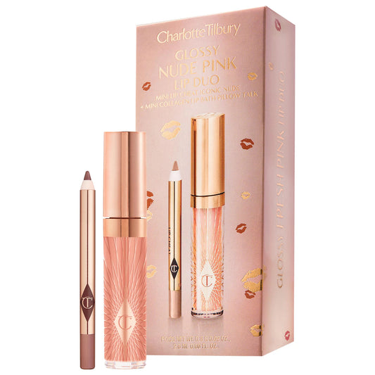 Pre Venta: Charlotte Tilbury | Mini Glossy Pink Lip Gloss + Lip Liner Set