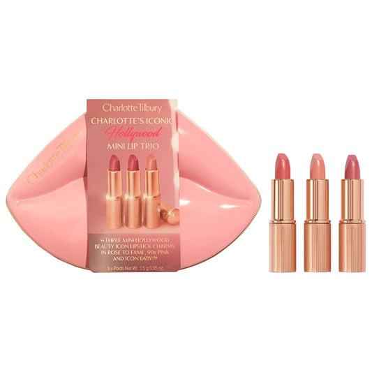 Pre Venta: Charlotte Tilbury | Mini Iconic Hollywood Lipstick Trio Gift Set