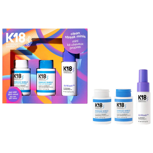 Pre Venta: K18 Biomimetic Hairscience | Clean Streak Minis Hair Gift Set