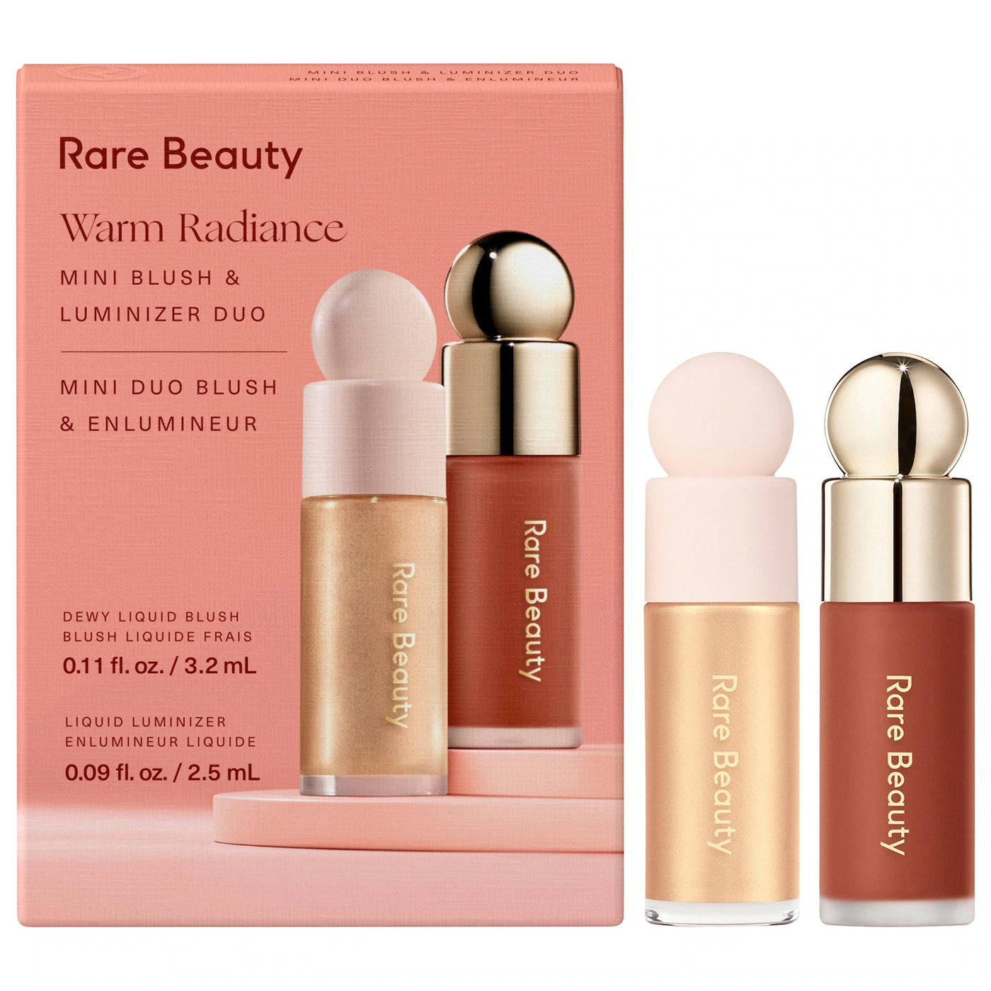 Pre Venta: Rare Beauty by Selena Gomez | Mini Warm Radiance Blush & Luminizer Duo Makeup Gift Set