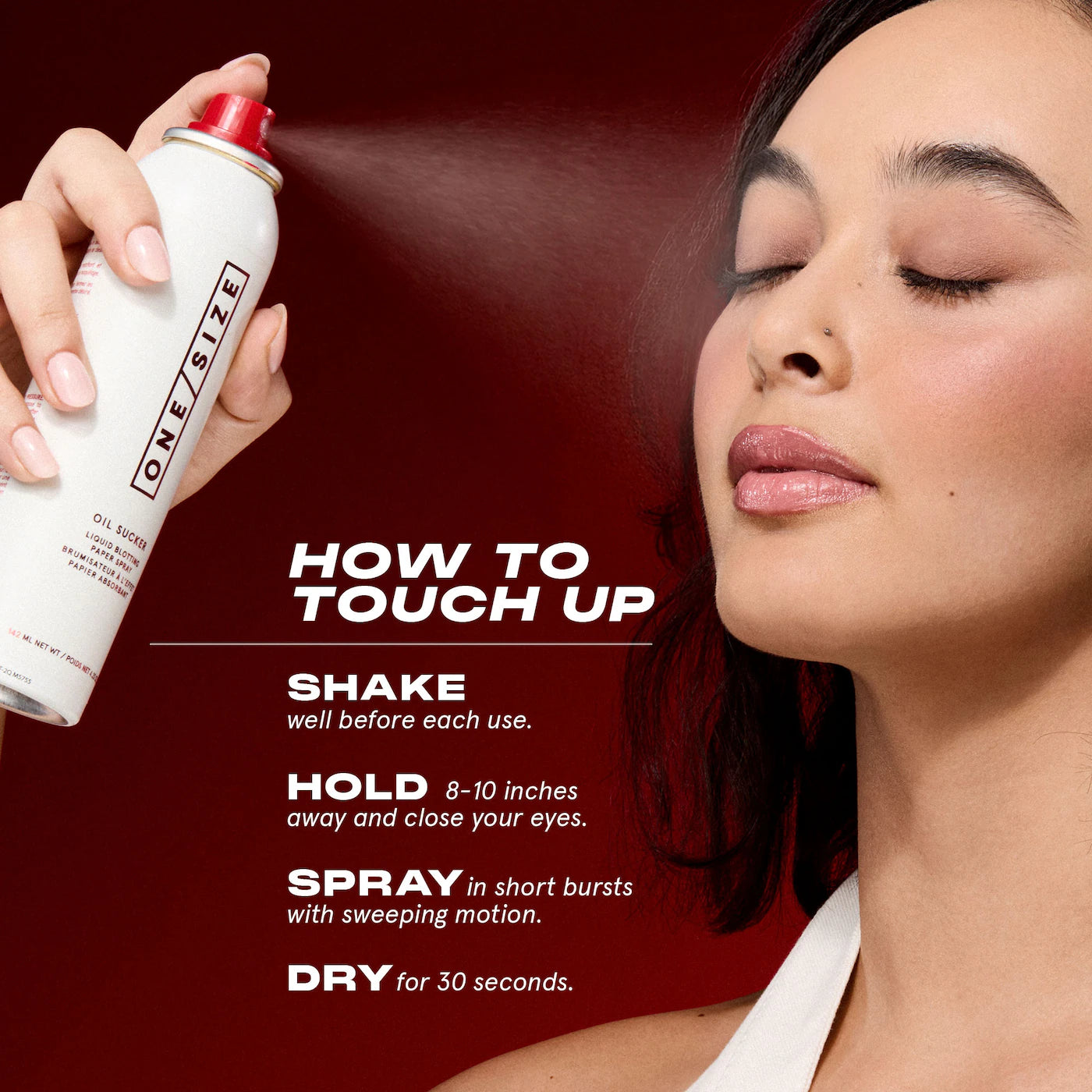 ONE/SIZE by Patrick Starrr | Mini Oil Sucker Liquid Blotting Paper Touch-Up Spray