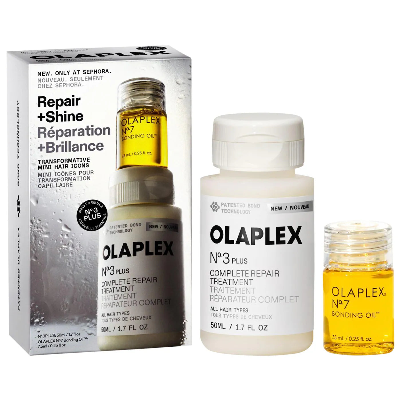 Pre Venta: Olaplex | Mini No.3PLUS Bond Repair Treatment and No.7 Hair Oil Set