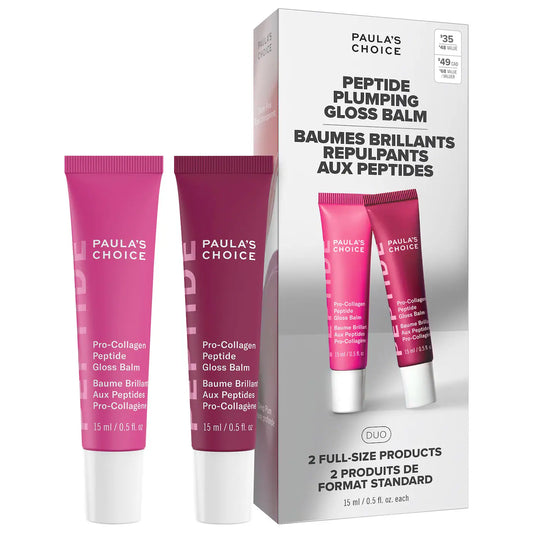 Pre Venta: Paula's Choice | Peptide Plumping Gloss Balm Duo Gift Set for Hydrated, Fuller Lips