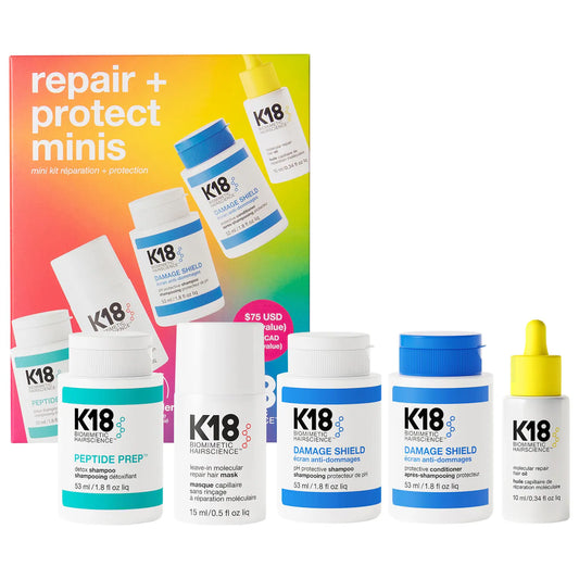 Pre Venta: K18 Biomimetic Hairscience | Repair + Protect Minis Kit