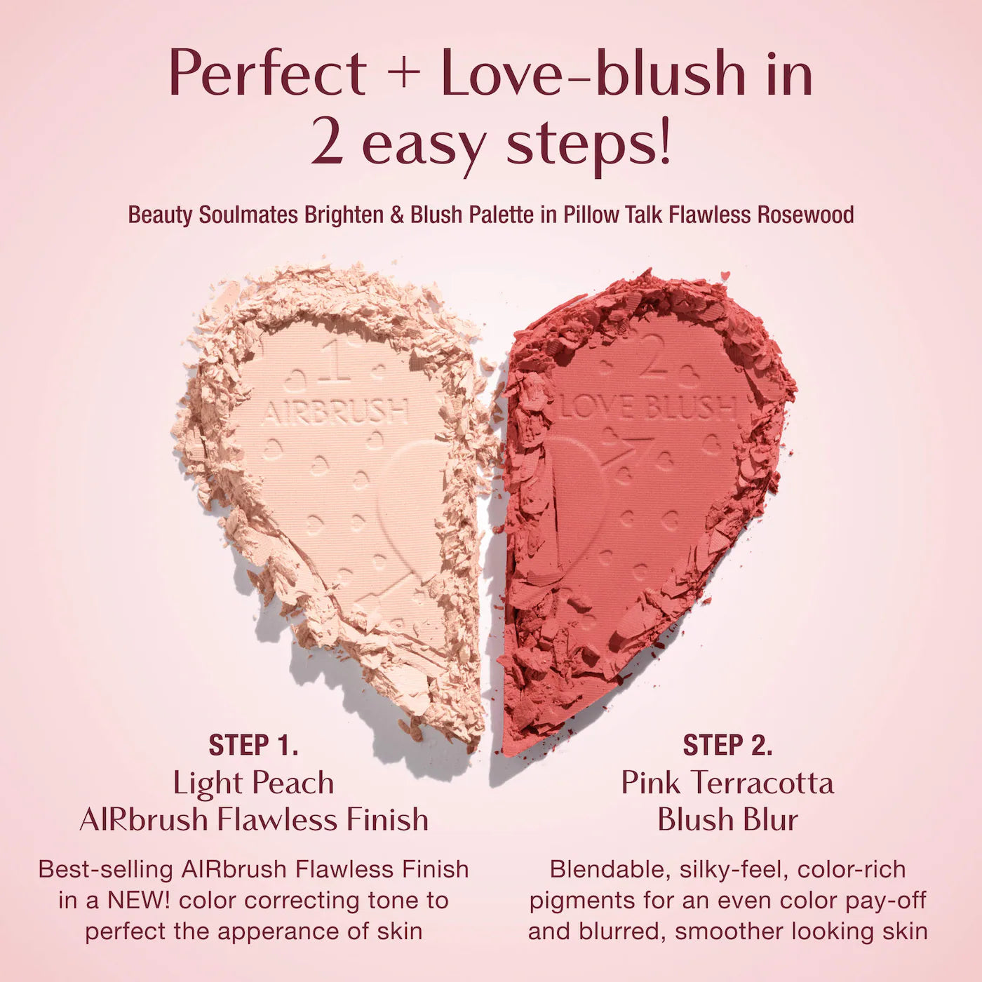 Pre Venta: Charlotte Tilbury | Pillow Talk Soulmates Airbrush Flawless Finish Brightening and Blush Powder Palette