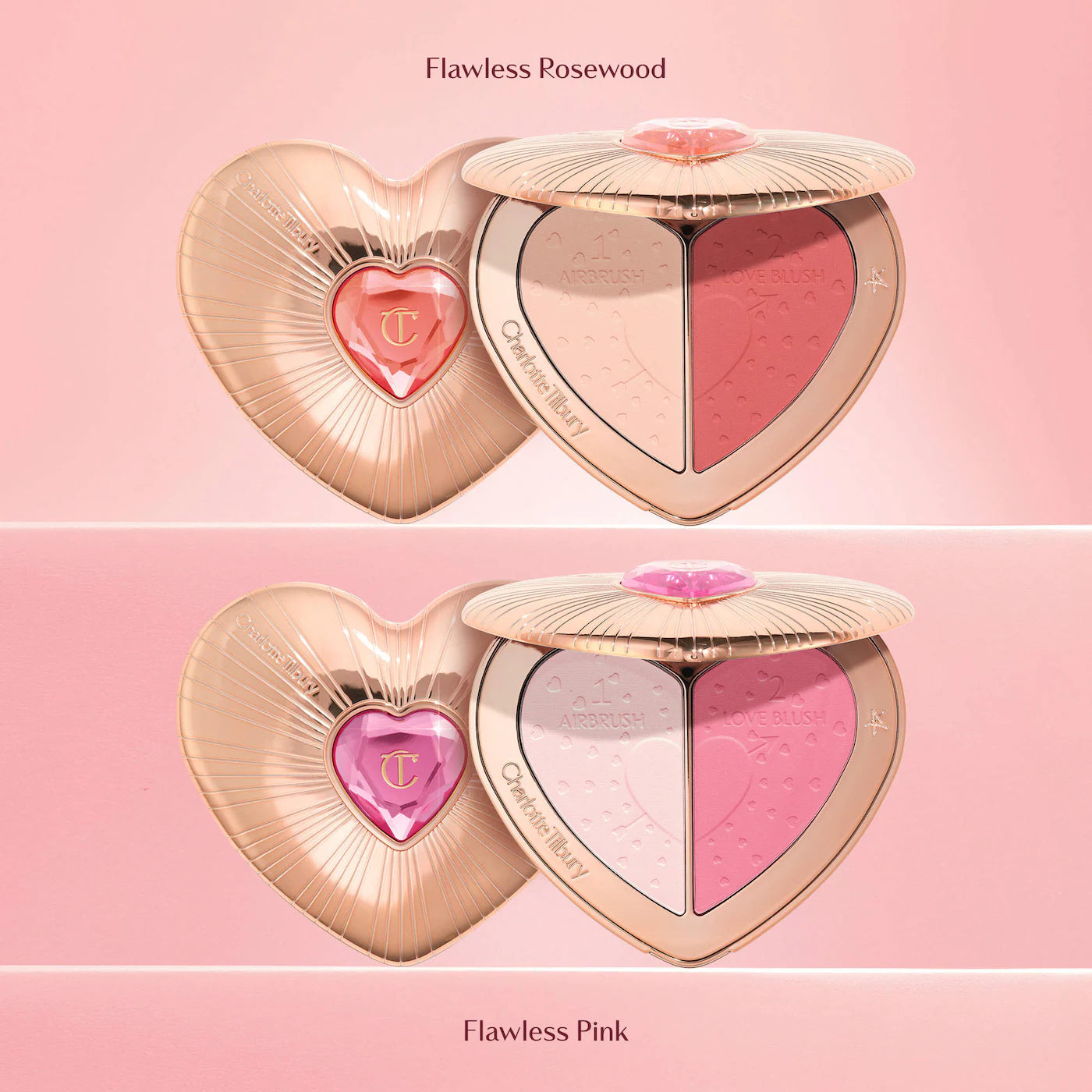 Pre Venta: Charlotte Tilbury | Pillow Talk Soulmates Airbrush Flawless Finish Brightening and Blush Powder Palette