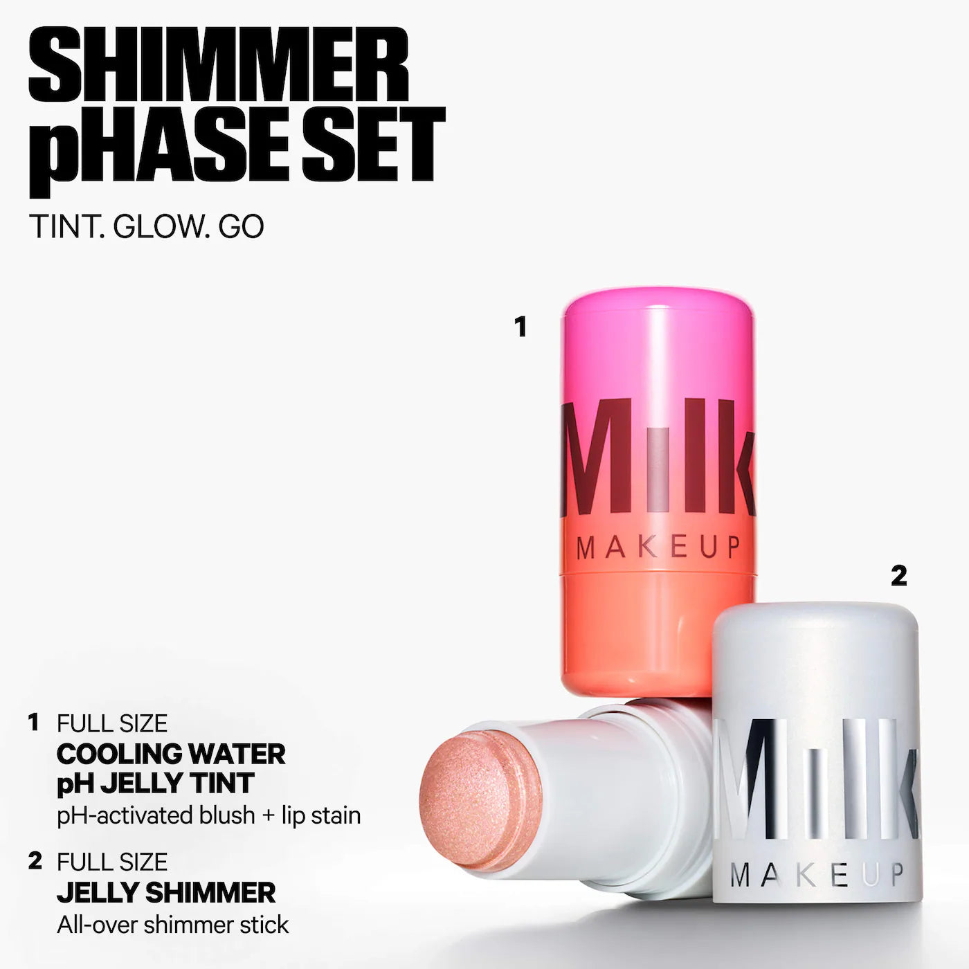 Pre Venta: Milk Makeup | Shimmer pHase Cooling Water Jelly Tint + Highlight Set