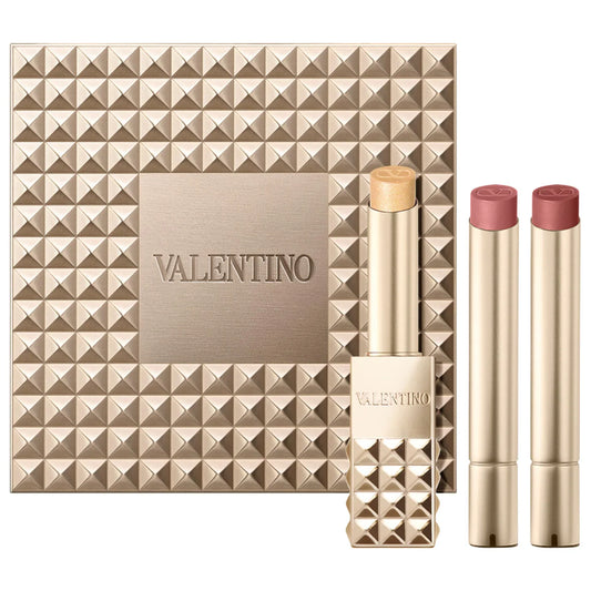 Pre Venta: Valentino | Spike Valentino Buttery Matte Refillable Lipstick Trio Set