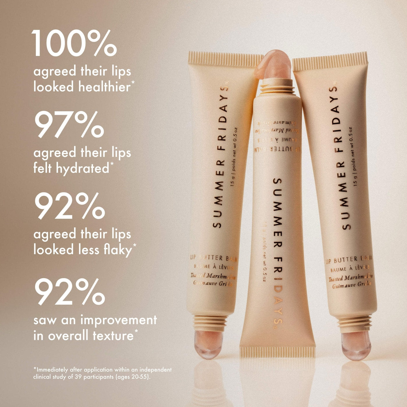 Pre Venta: Summer Fridays | Lip Butter Balm Treatment for Hydration + Nourishing Shine | Toasted Marshmallow