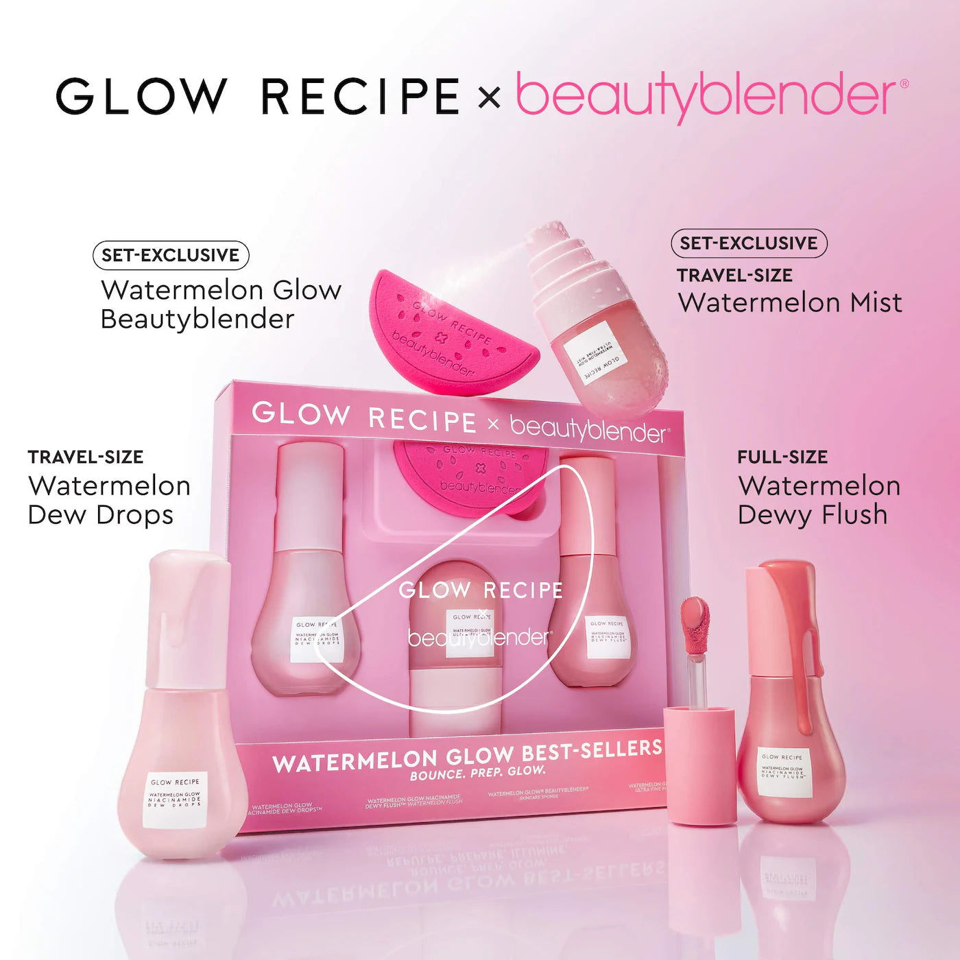 Pre Venta: Glow Recipe | Glow Recipe X Beautyblender Watermelon Glow Bestsellers