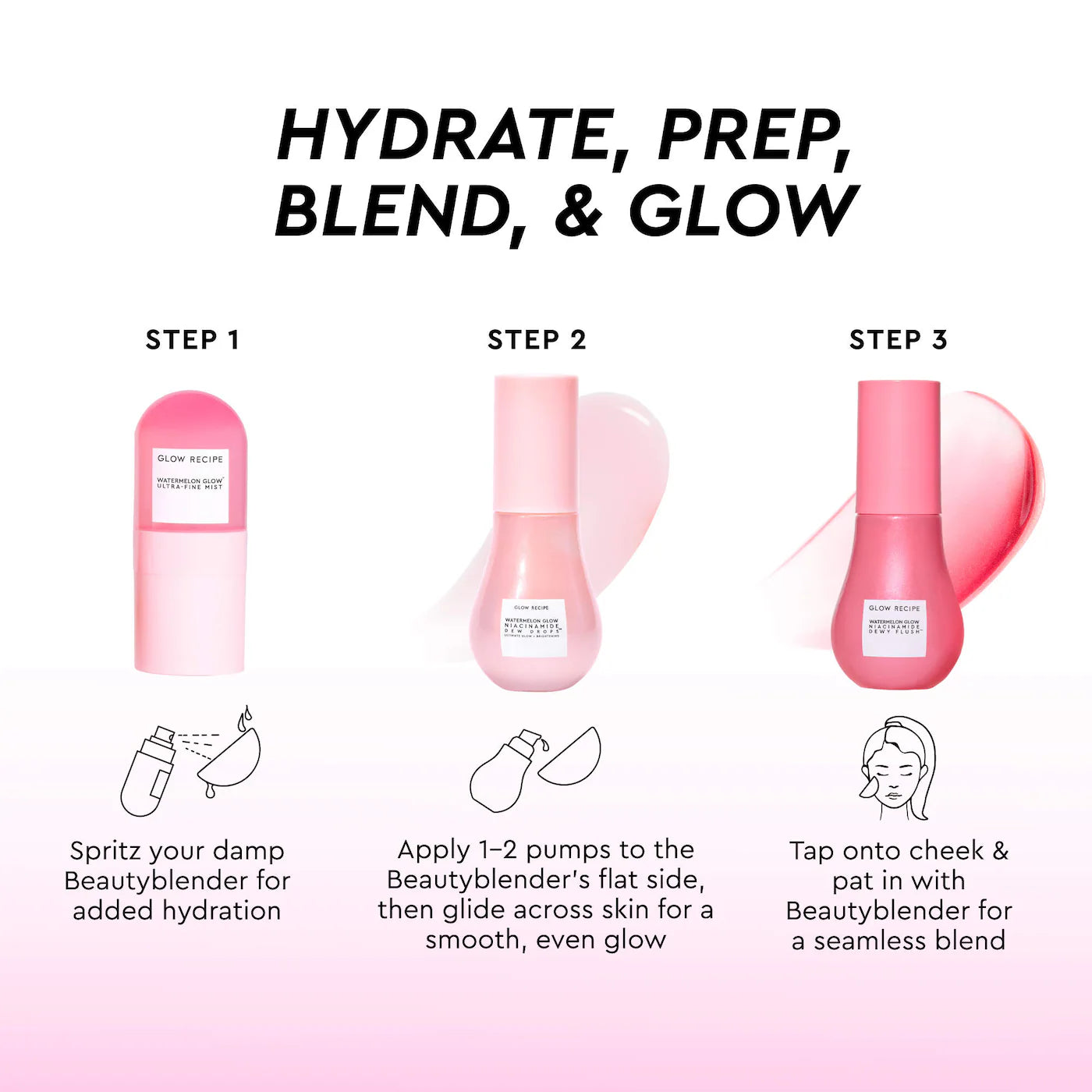 Pre Venta: Glow Recipe | Glow Recipe X Beautyblender Watermelon Glow Bestsellers